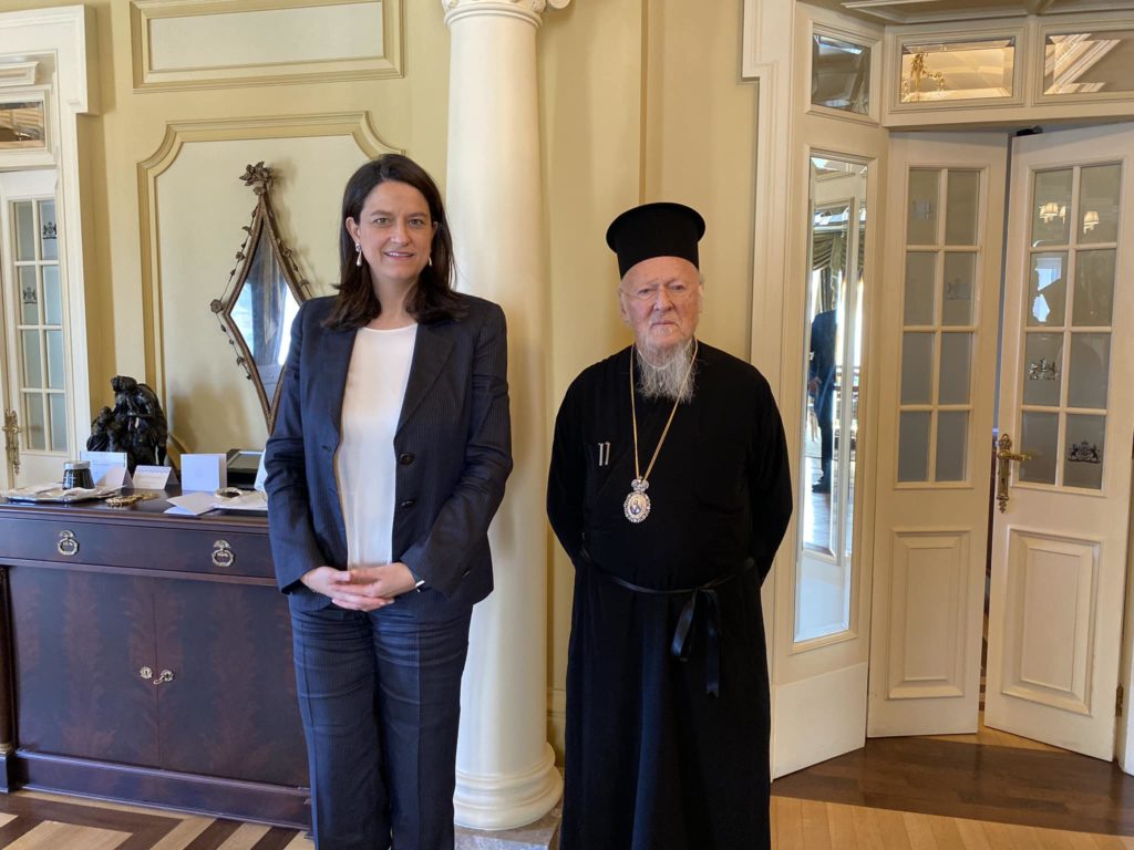 Συνάντηση Οικουμενικού Πατριάρχη με την Υπουργό Εσωτερικών Νίκη Κεραμέως