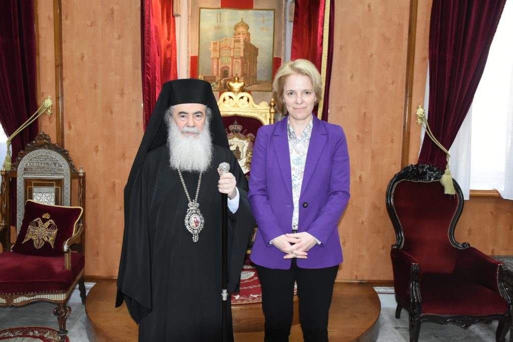 Στον Πατριάρχη Ιεροσολύμων η εκπρόσωπος της Ελβετίας στην Παλαιστίνη