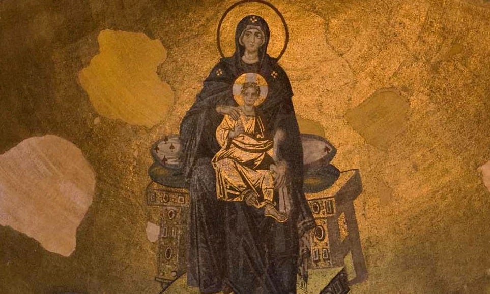 Εκκλησιαστικοί βυζαντινοί ύμνοι και κείμενα προς τιμήν της Παναγίας στην Ευαγγελίστρια Πειραιώς