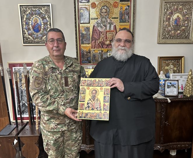 Το νέο Διοικητή της 2ης Μ/Κ ΤΑΞ ΠΖ υποδέχθηκε ο Μητροπολίτης Ταμασού