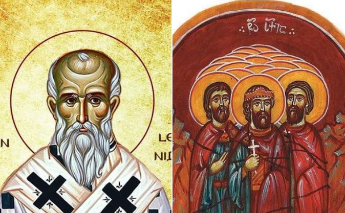 Dëshmor Kriski. Hierodëshmor Leonidhi i Athinës. Dëshmor Sukia bashkë me shokët e tij, në Gjeorgji. Oshënar Paterni.