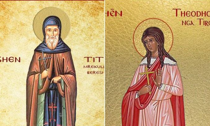 Oshënar Titi, çudibërës. Dëshmorët Amfiani e Edhesi. Dëshmor i ri Panajoti. Dëshmore Theodhora