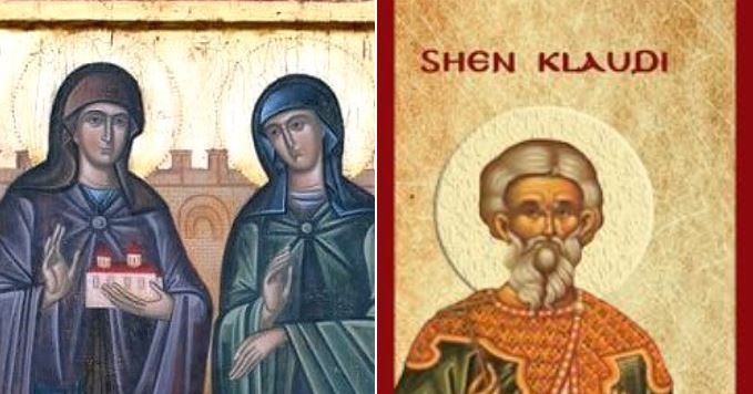 Dëshmorët Klaudi, Diodori, Viktori, Viktorini, Papi, Serapioni, Niqifori. Dëshmorët Theodhora dhe Didimi. Oshënare Theodhora e Selanikut dhe e bija, Theopisti. Dëshmor Thermi