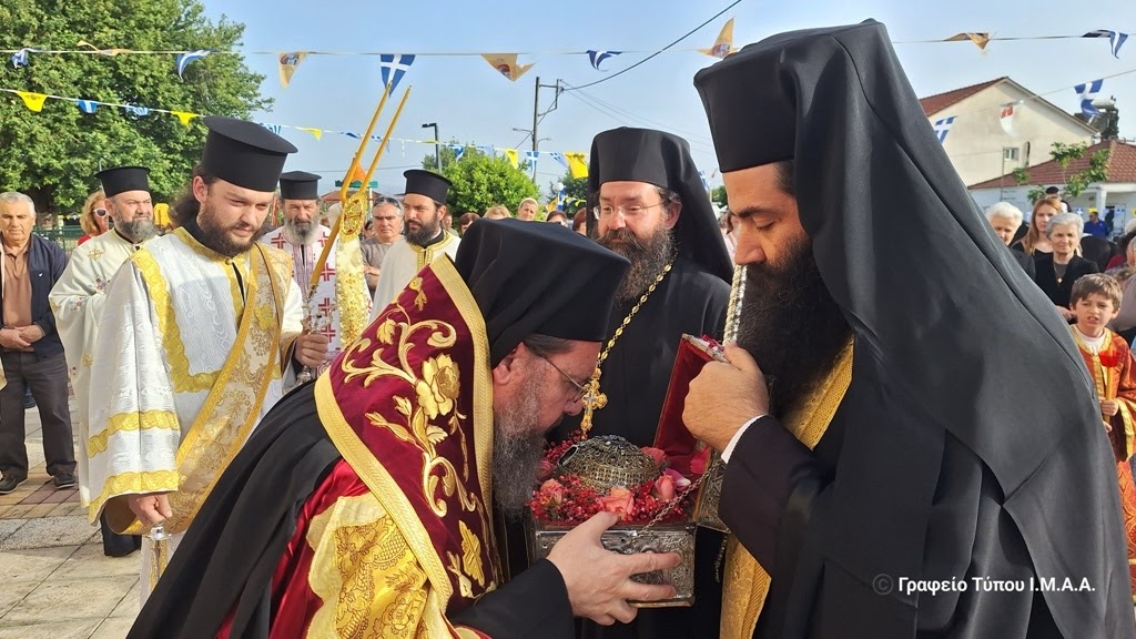 Υποδοχή Τιμίας Κάρας Αγίου Παρθενίου στο Λουτρό Αμφιλοχίας (ΦΩΤΟ)