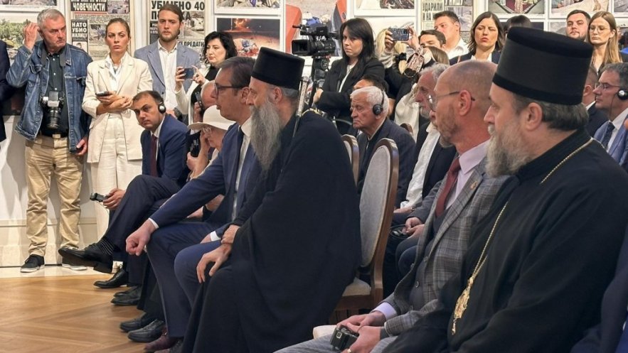 Патријарх Порфирије на говору председника Србије (ФОТО)