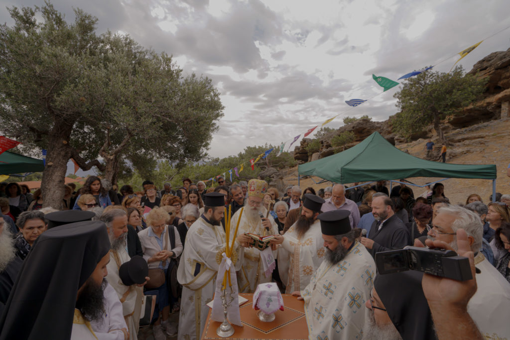 Ο πρώτος ναός του Αγίου Ευμενίου του Νέου στην Ιερά Μονή Κουδουμά, στα Αστερούσια Όρη