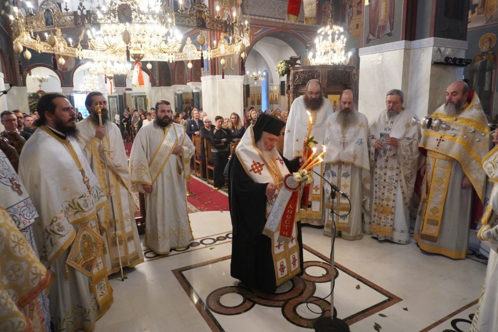 Ο Μητροπολίτης Εδέσσης στον πανηγυρίζοντα Ιερό Ναό Αγίου Γεωργίου Γιαννιτσών