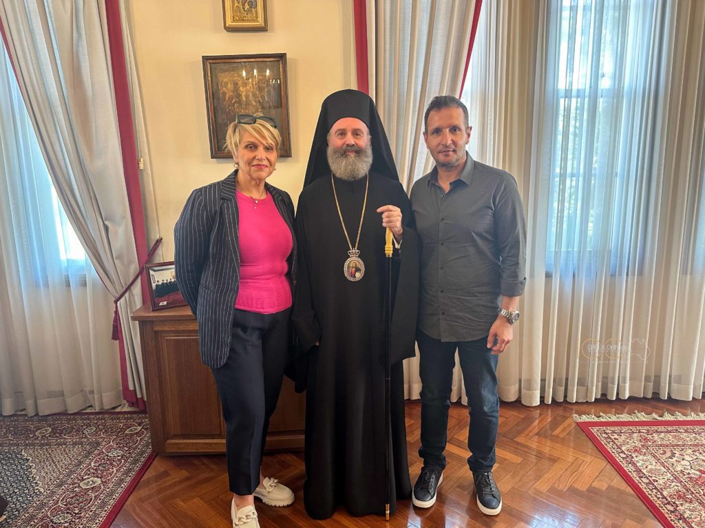 Ο Δημήτρης Μπάσης επισκέφθηκε τον Αρχιεπίσκοπο Αυστραλίας Μακάριο
