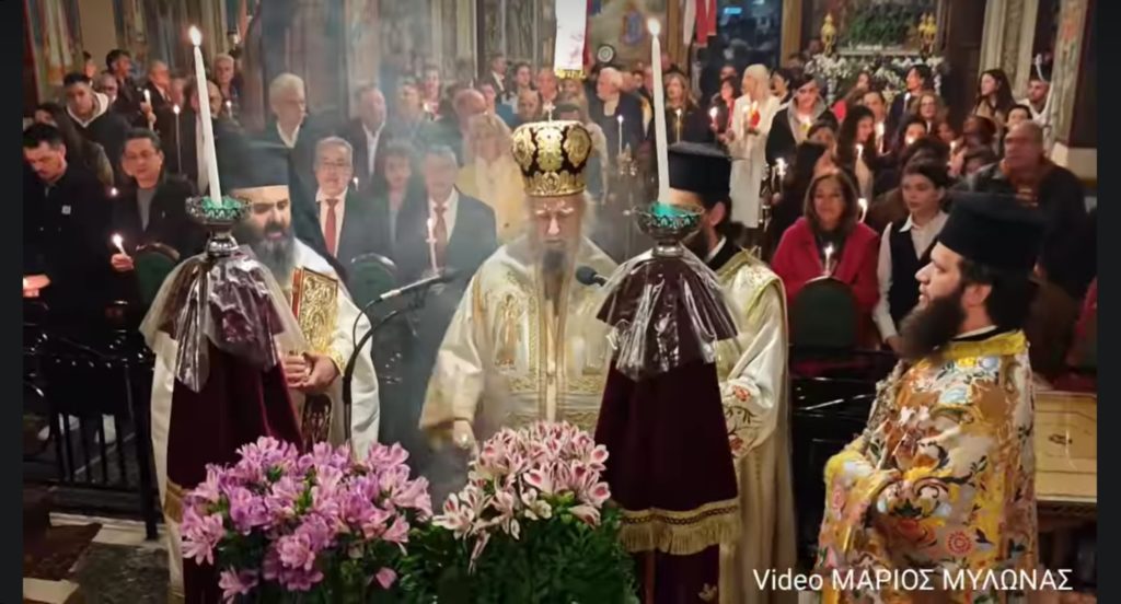 Αναστάσιμος Θεία Λειτουργία στον Μητροπολιτικό Ναό Αγίου Αθανασίου Κύμης