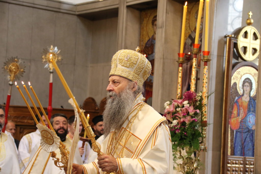 Патријарх Порфирије на Марковдан богослужио у цркви Светог Марка на Ташмајдану