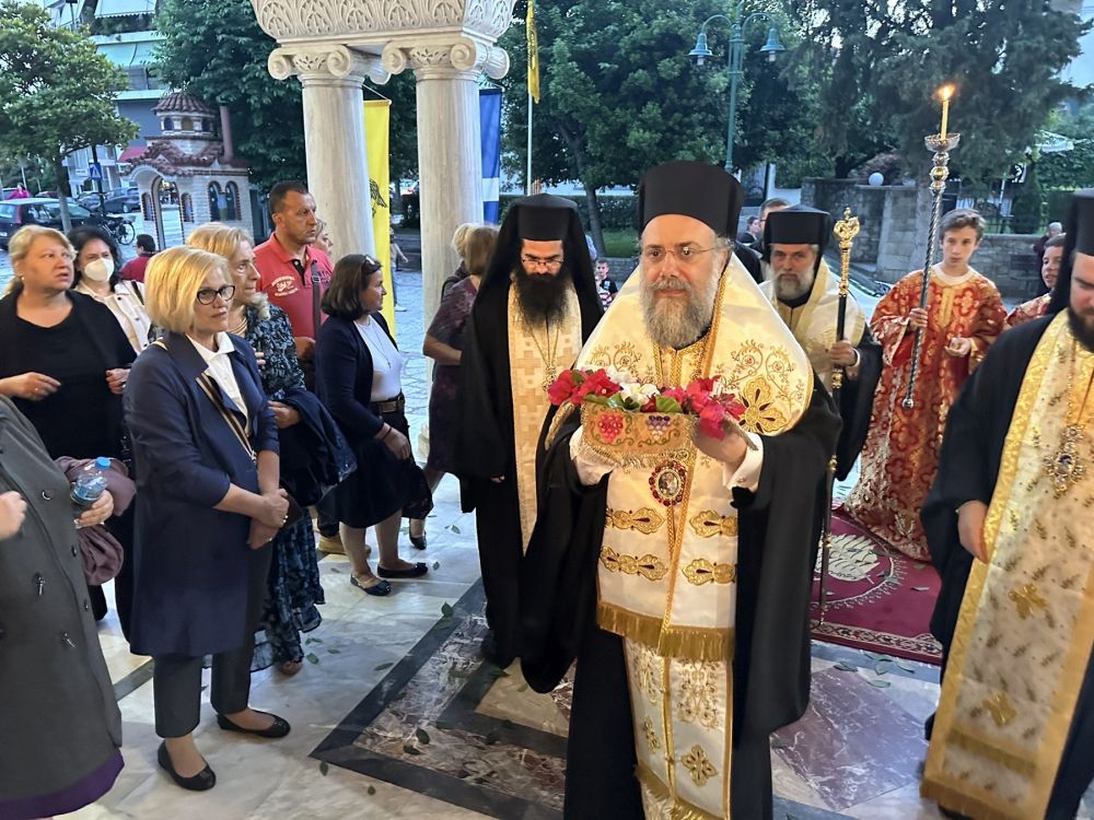 Υποδοχή Ιερού Λειψάνου της Οσίας Γαβριηλίας στον Μητροπολιτικό Ναό Τρικάλων