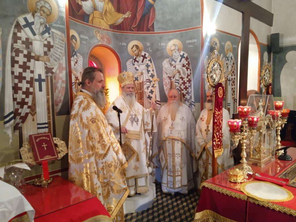 Αποκαλυπτήρια προτομής Λασκαρίνας Μπουμπουλίνας στις Σπέτσες από τον Μητροπολίτη Εφραίμ