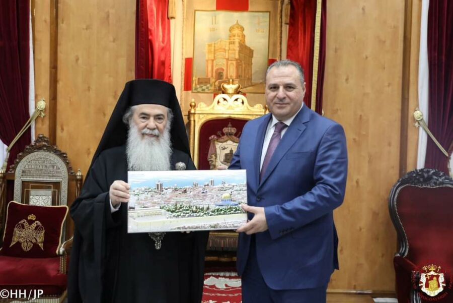 Ο Πρέσβης της Ιορδανίας στο Ισραήλ στον Πατριάρχη Θεόφιλο