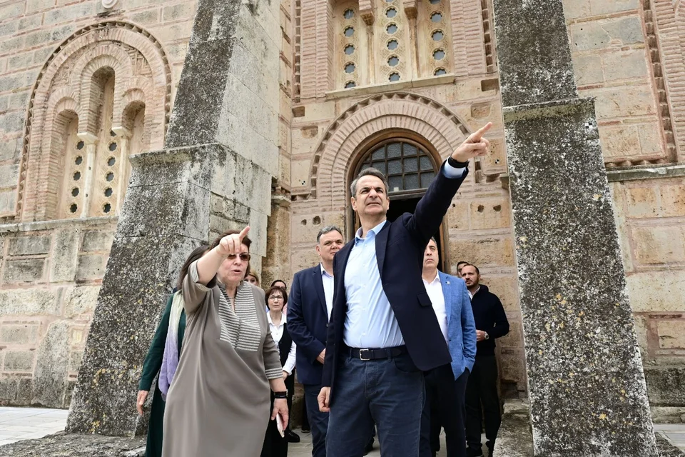 Τη Μονή Δαφνίου επισκέφτηκε ο Κυριάκος Μητσοτάκης