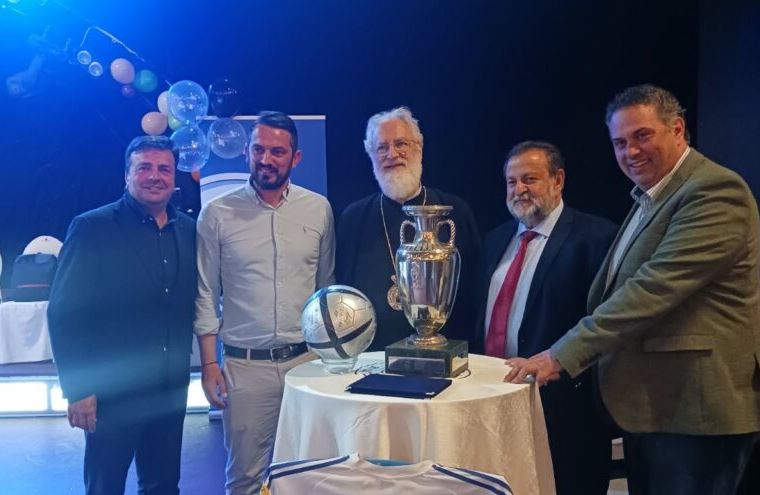 Ο Μητροπολίτης Ανδρέας στην εκδήλωση για το 3ο Final Four κυπέλλου ΕΠΣΗ στο Αρκαλοχώρι