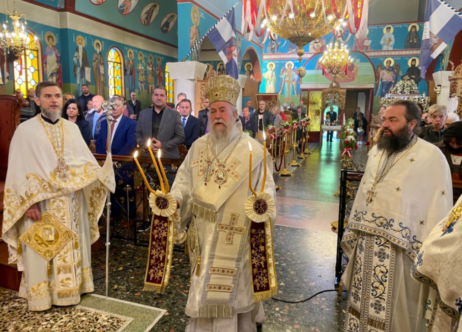 Ο Μητροπολίτης Ελευθερουπόλεως στoν πανηγυρίζοντα Ι.Ν. Αποστόλου Θωμά στο Παλαιοχώρι Παγγαίου