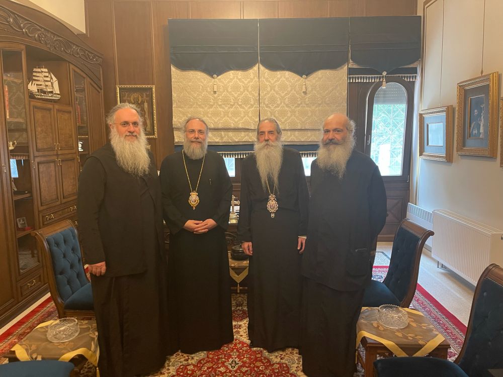 Ο Μητροπολίτης Πειραιώς στο Επισκοπείο της Ιεράς Μητροπόλεως Τρίκκης