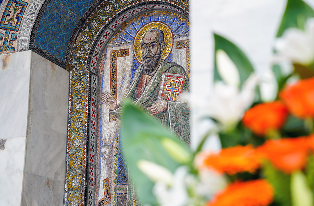 Θεία Λειτουργία στον ιερό χώρο του «Βήματος» του Αποστόλου Παύλου στη Βέροια