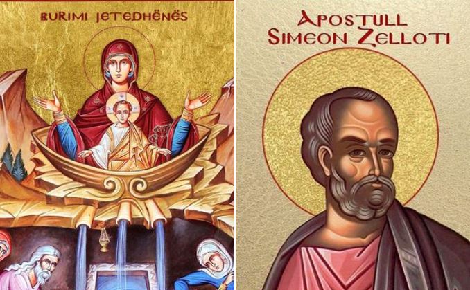 Burimi Jetëdhënës. Apostull Simeon Zelloti. Oshënar Laurenti. Dëshmorët Filadelfi, Alfi, Kiprini.