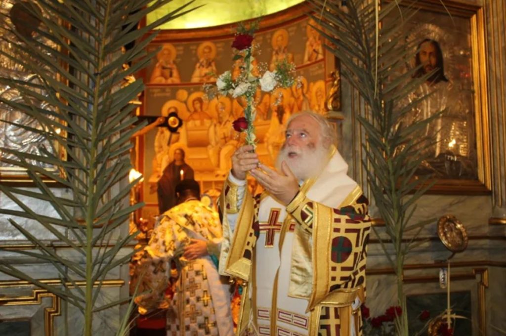 البابا ثيودروس الثاني يحتفل بأحد الشعانين في الإسكندرية