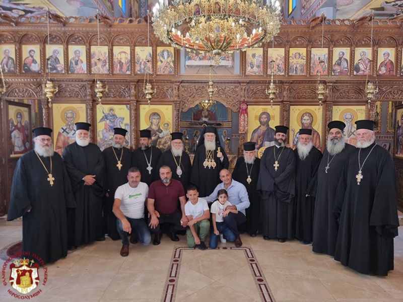 His Beatitude the Patriarch of Jerusalem celebrates the Divine Liturgy in Turan of Galilee