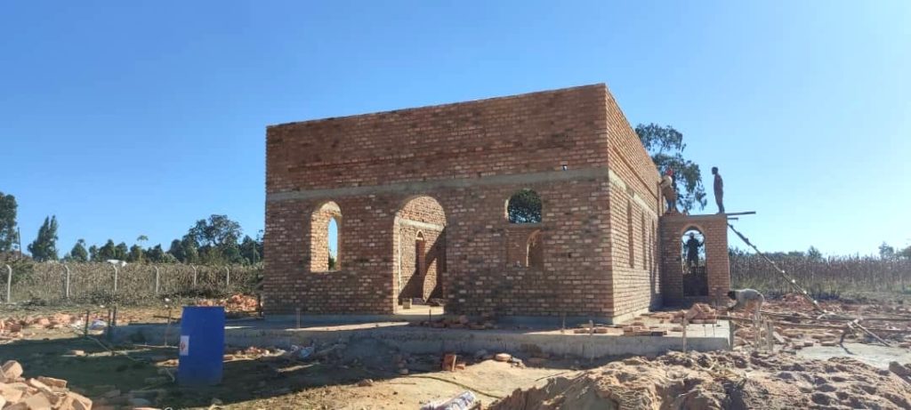 A Church dedicated to Saint George Karslides being built in Tanzania