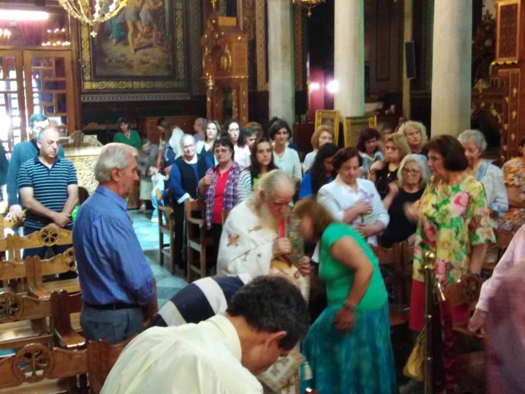 Από την εορτή  της Κυριακής των Αγίων 318  Θεοφόρων Πατέρων, στην Παναγία Χρυσοσπηλιώτισσα των Αθηνών