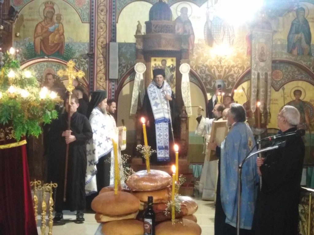 Ηθικός αίνος για την εορτή της Αναλήψεως του Κυρίου, στην Αγία Ανάληψη του Νέου Κόσμου, χοροστατούντος  του Μητροπολίτη Κρήνης Κυρίλλου