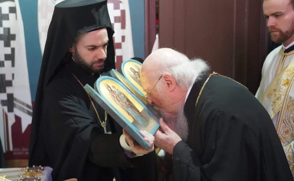 الكلي القداسة البطريرك  المسكوني في  دير العذراء بفاناروميني ليفكادا