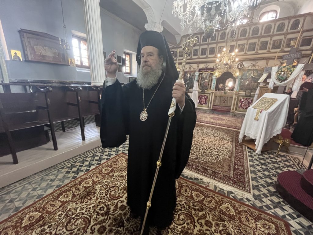 Ο Μητροπολίτης Ιερισσού στον Ι.Ν. Αγίας Παρασκευής Αδάμ την Κυριακή του Τυφλού