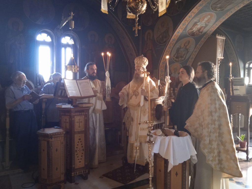 Ο Ιερισσού Θεόκλητος στην Ι.Μ. Αγίου Κοσμά του Αιτωλού Αρναίας για την εορτή της Αναλήψεως
