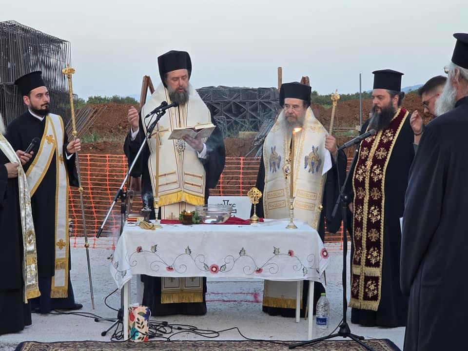 Θεμελίωση του Ιερού Ναού του Αγίου Παϊσίου στο Μετόχι της Ιεράς Μονής Παναγίας Πανοράματος στη Σαρακήνα