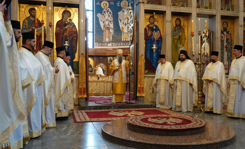 Патријарх Порфирије богослужио у цркви Светог апостола Марка