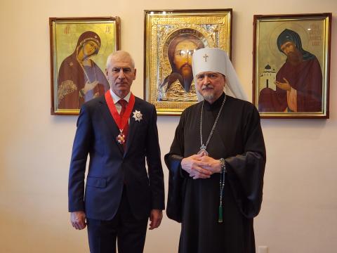 Патриаршая награда вручена советнику председателя Правительства Российской Федерации О.В. Матыцину