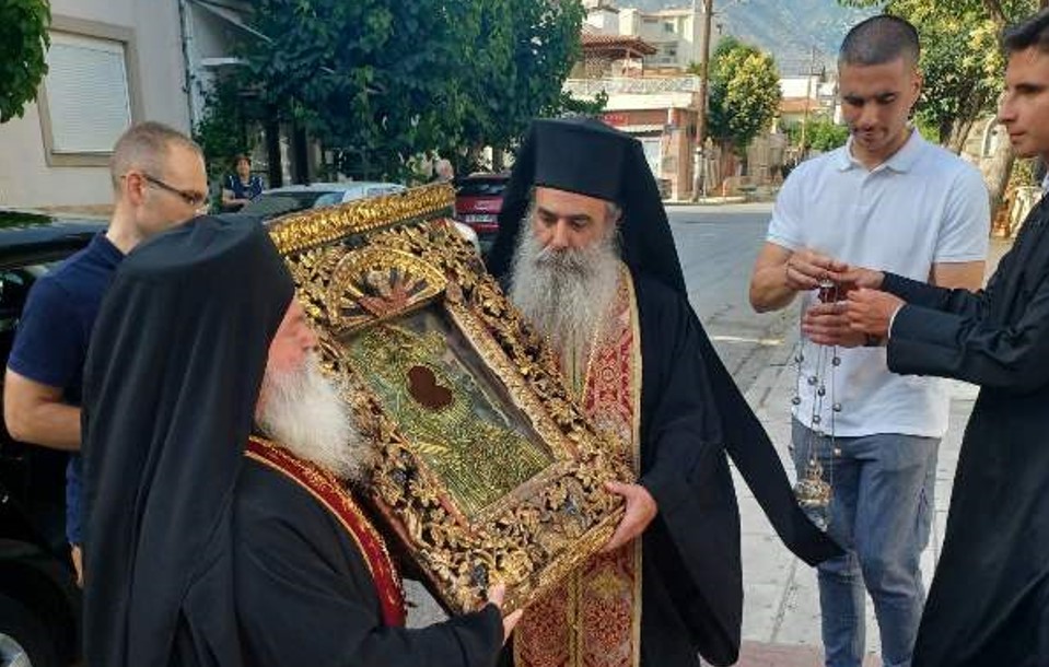Υποδοχή της Ιεράς Εικόνος της Παναγίας Χοζεβιώτισσας στον Ιερό Ναό Αναλήψεως Βόλου