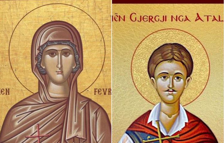 Oshënaret dëshmore Fevronia, Livia. Dëshmorët Orenti, Firmi. Oshënar Dionisi në Athos. Dëshmor Gjergji nga Atalia