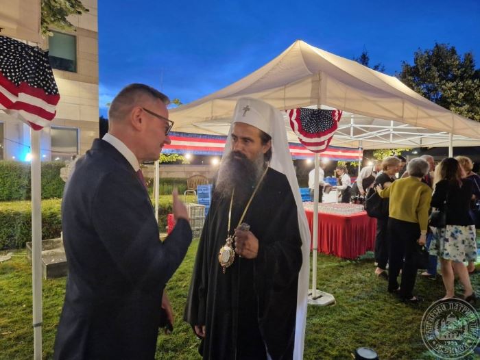 Българският патриарх Даниил присъства на прием в посолството на САЩ у нас по повод предстоящия празник на страната