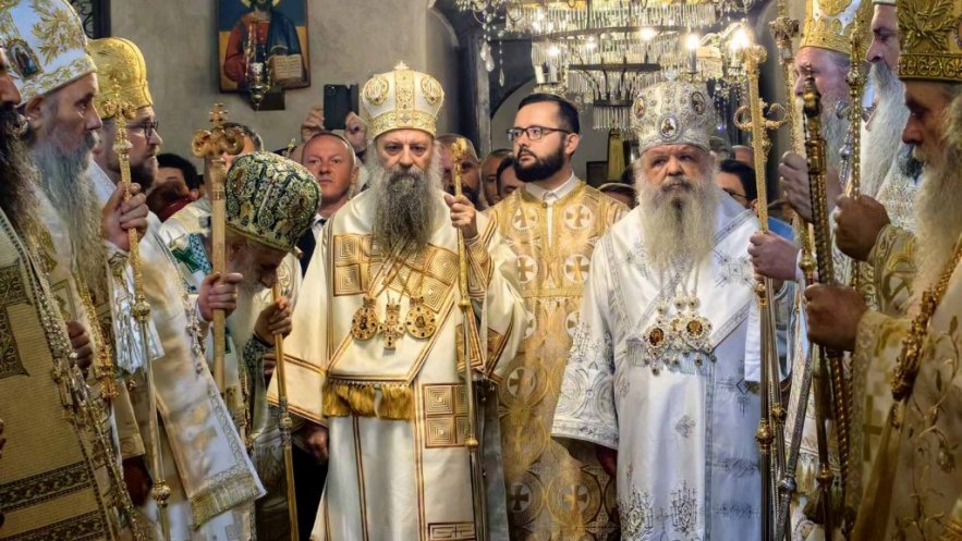 Света архијерејска Литургија у Битољу, богослужили Патријарх Порфирије и Архиепископ Стефан (ФОТО/ВИДЕО)