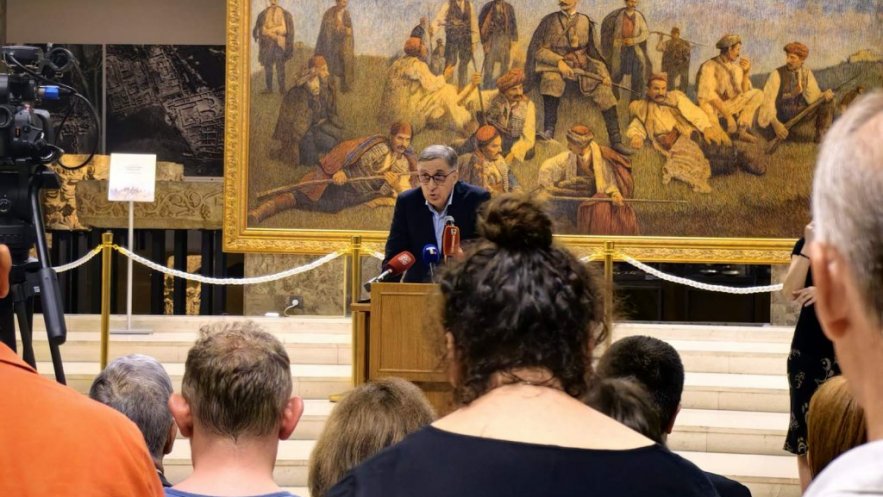 Представљање слике „Устанак Петра Мркоњића” у Народном музеју Србије