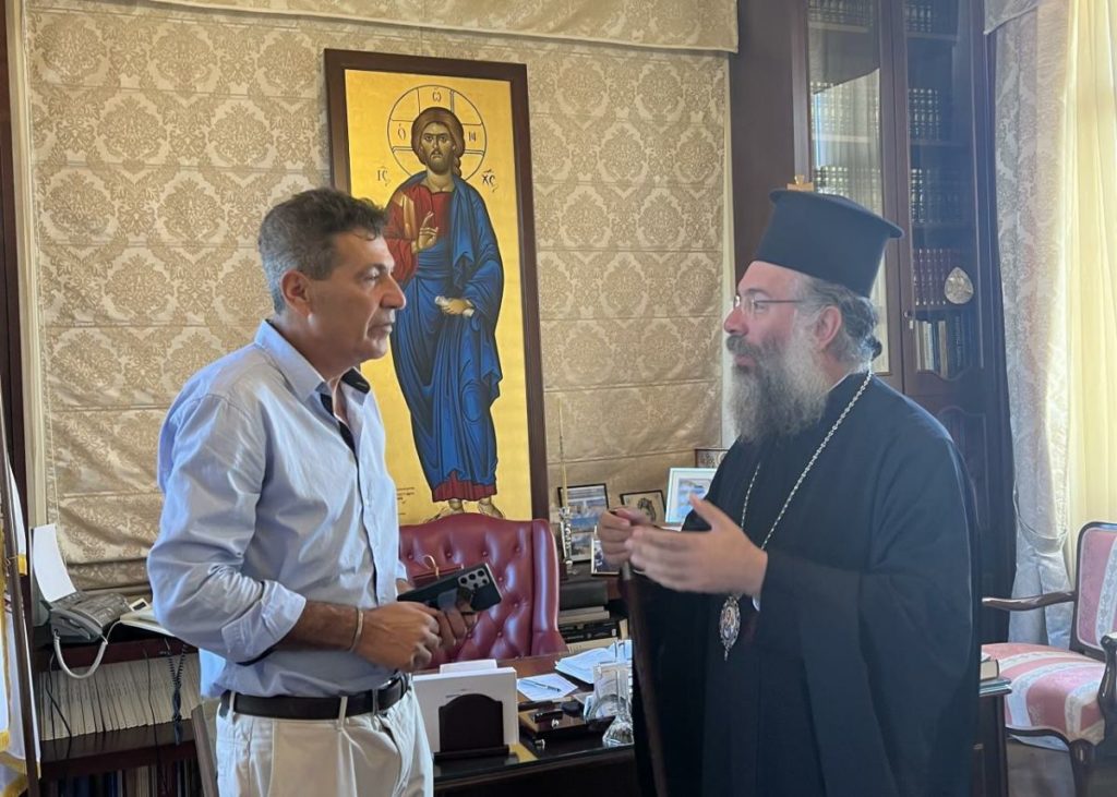 Επίσκεψη του νέου Διοικητή του Γενικού Νοσοκομείου Ρεθύμνου στον Μητροπολίτη Πρόδρομο