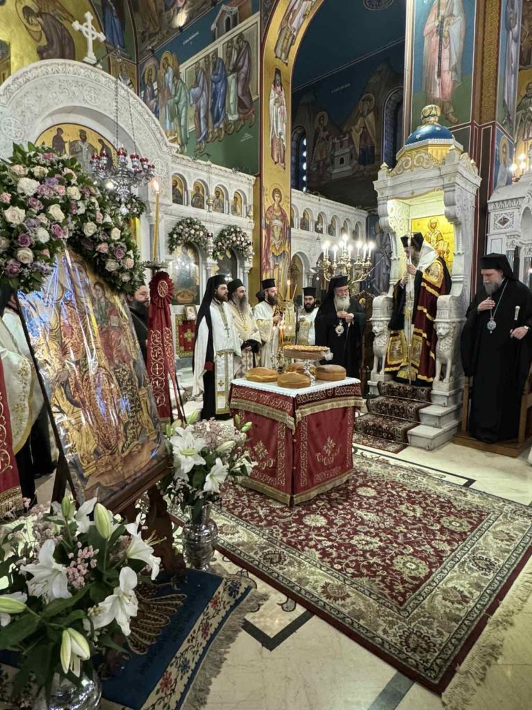Υποδοχή Ιεράς Εικόνας Παναγίας «Ρίζα του Ιεσσαί» και Μέγας Πολυαρχιερατικός Εσπερινός Αγίων Αναργύρων στη Ν. Ιωνία