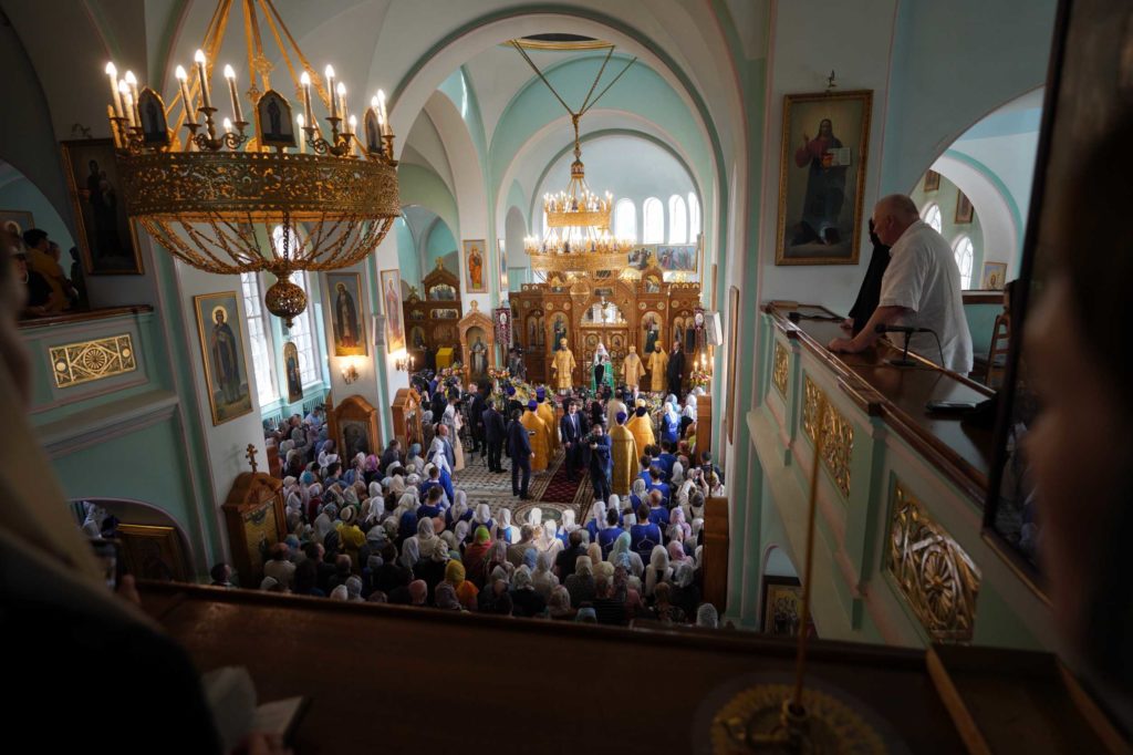 Святейший Патриарх Кирилл совершил Литургию в Иоанновском ставропигиальном монастыре в Санкт-Петербурге