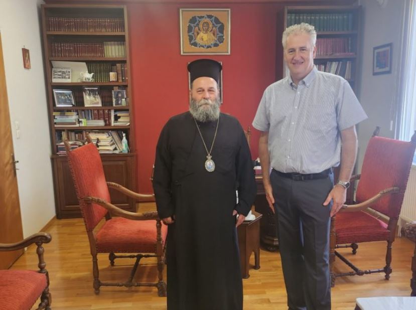 Συνάντηση με τον Πρόεδρο της Πανηπειρωτικής Ομοσπονδίας Αμερικής είχε ο Μητροπολίτης Ιωαννίνων