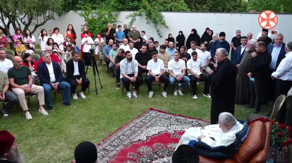 ეროვნული საფეხბურთო ნაკრების წევრები პატრიარქთან