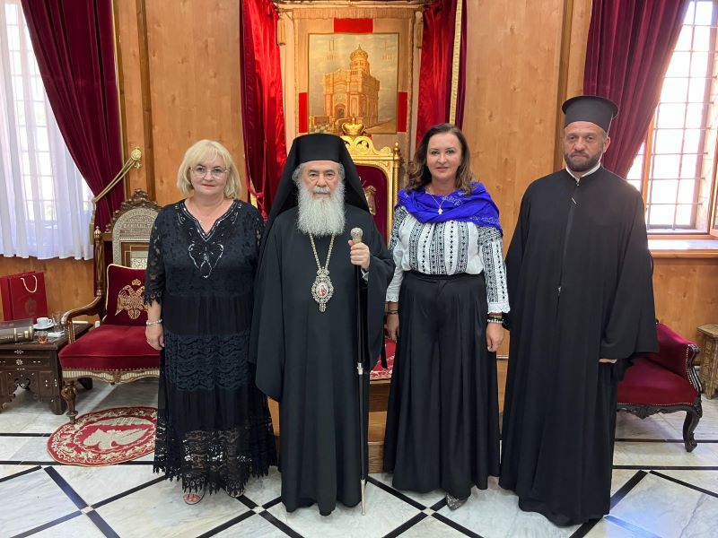 Επίσκεψη της Υπουργού Οικογένειας της Ρουμανίας στον Πατριάρχη Ιεροσολύμων