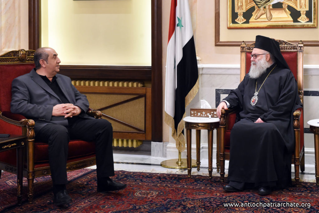 Ο Πατριάρχης Αντιοχείας υποδέχθηκε τον Κυβερνήτη της Κουνέιτρα