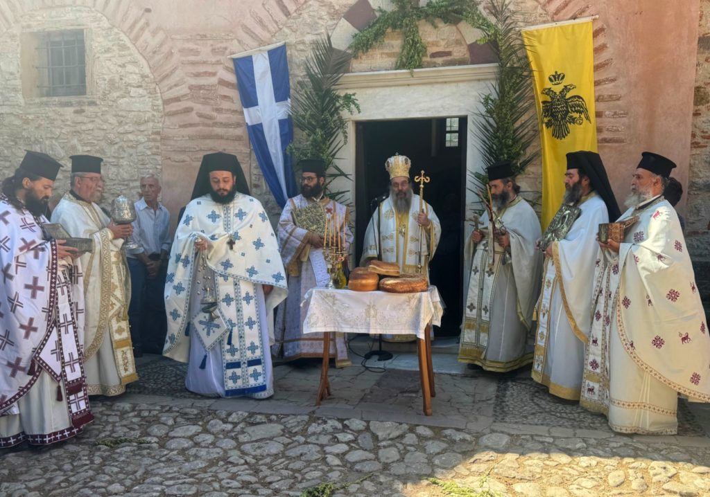 Απόδοση της Κοιμήσεως της Θεοτόκου στην ιστορική Ιερά Πατριαρχική και Σταυροπηγιακή Νέα Μονή της Χίου