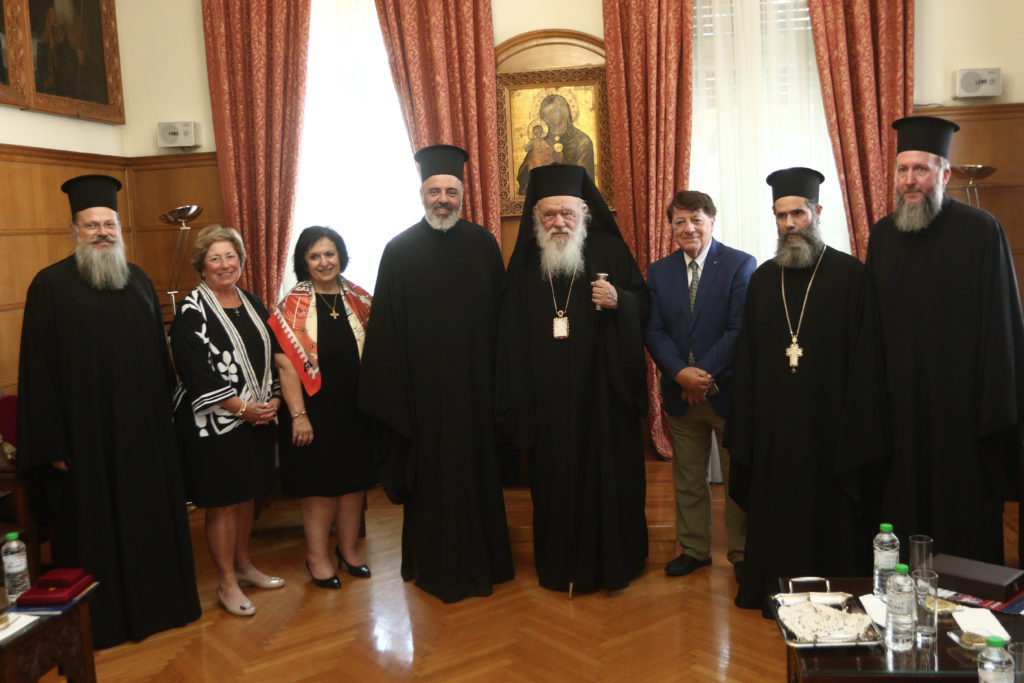 Συνάντηση Αρχιεπισκόπου Ιερωνύμου με αντιπροσωπεία της Αρχιεπισκοπής Αμερικής για τους πυροπαθείς της Ελλάδας