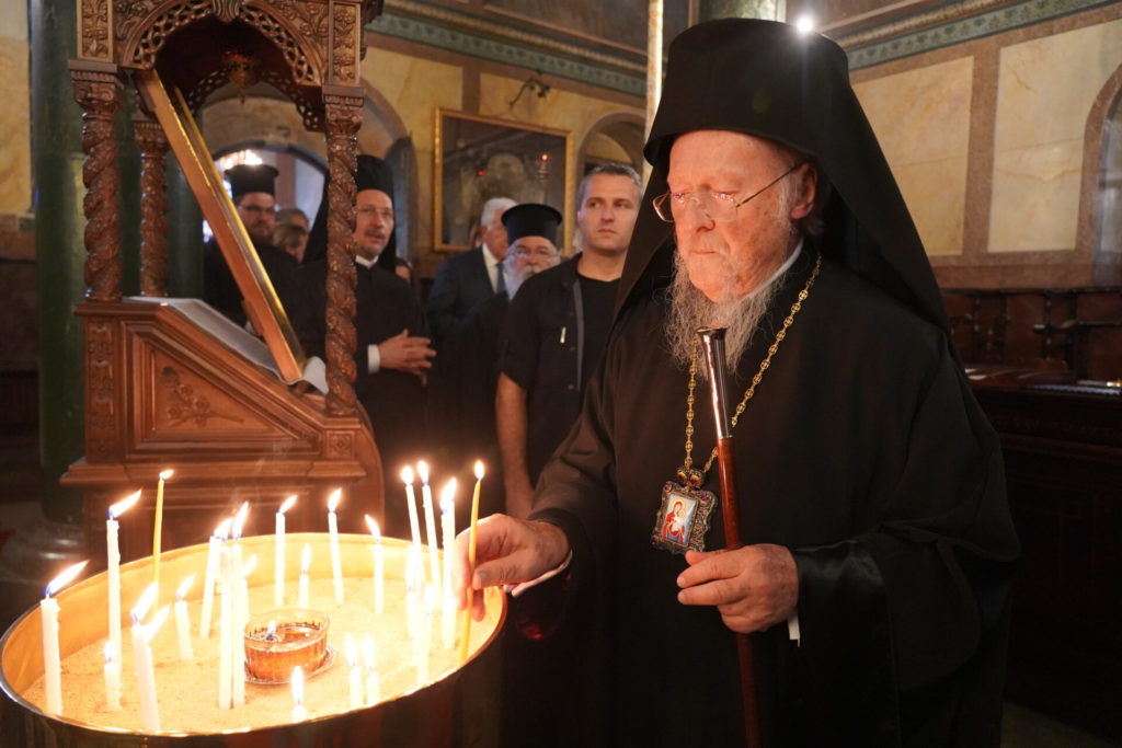 Ecumenical Patriarch Bartholomew visits the Church of Panagia Koumariotissa in Nichori on the Bosphorus