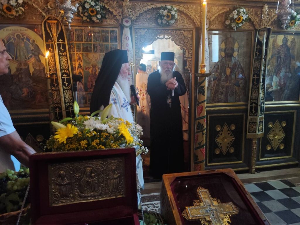 Ο Αρχιεπίσκοπος Ιερώνυμος στην πανηγυρίζουσα Ιερά Μονή Μεταμορφώσεως του Σωτήρος Σαγματά